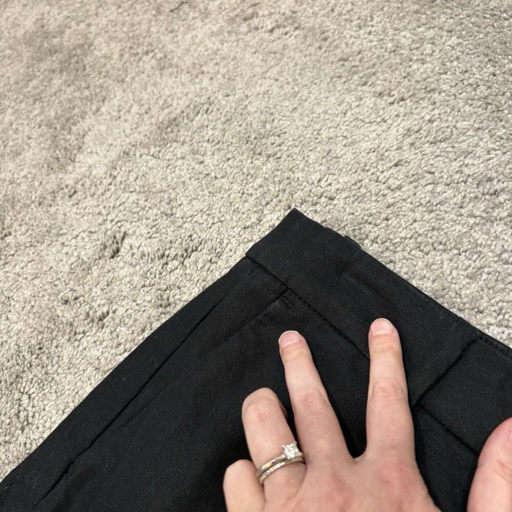 J. Crew Black Linen Blend Remy Wide Leg Pant Size 12 - Picture 11 of 11